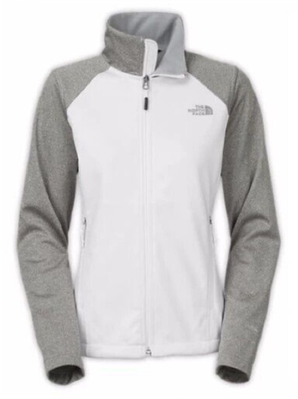 The North Face Women's White and Gray Full-Zip up Jacket